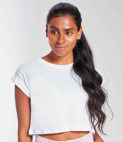 Mantis Ladies Organic Cropped T-Shirt - WHI - XS